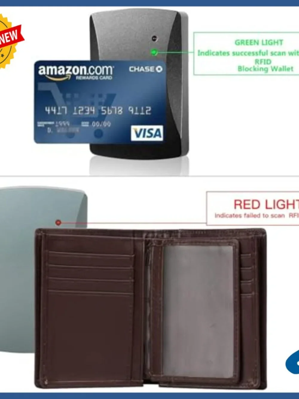 Genuine Leather Bifold Wallet with RFID Blocking 16 Card Slots Large Capacity